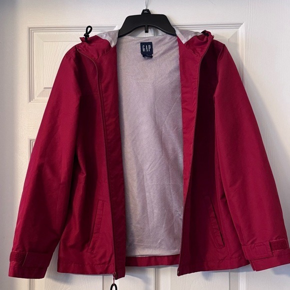 GAP Cherry Red Zip-Up Spring Jacket - Picture 4 of 4